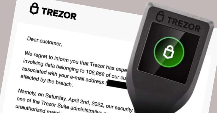 Trezor -Atak phishingowy