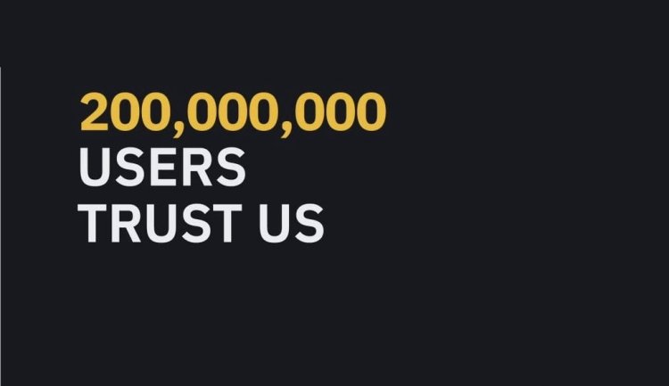 Binance : Ponad 200 mln Aktywnych Użytkowników