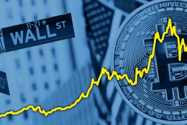Bitcoin rośnie, Wall Street spada