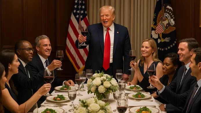 Kolacja Trumpa z inwestorami