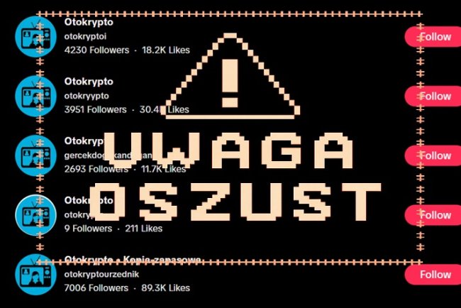 Uwaga na fałszywe konta OtoKrypto