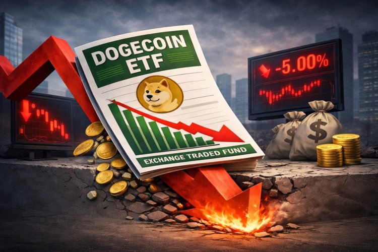 Dogecoin pod presją i brak kapitału w funduszach  ETF