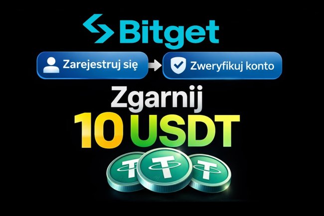 Zgarnij darmowe 10 USDT od Bitget