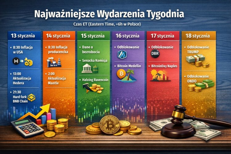 Kalendarz najważniejszych wydarzeń tygodnia