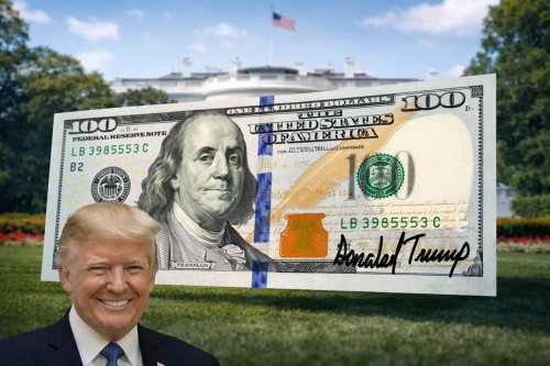 Podpis Trumpa na banknotach 100 dolarowych