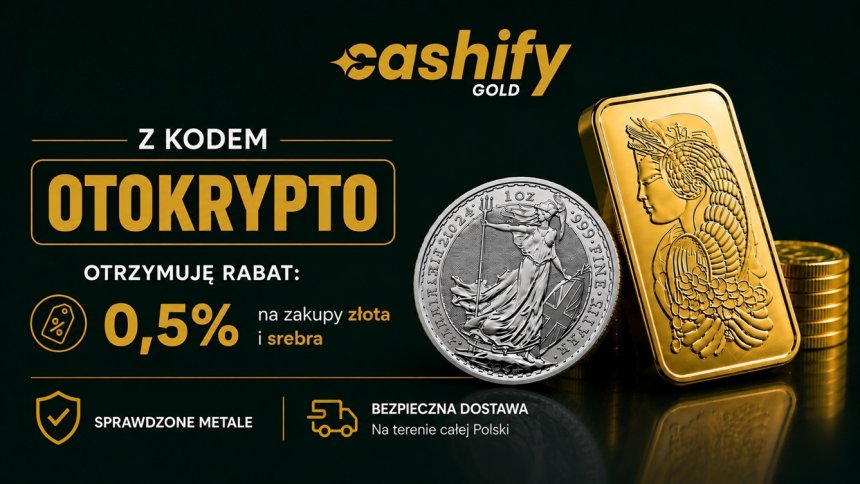 Cashify Gold – 0,5% rabatu na złoto i srebro