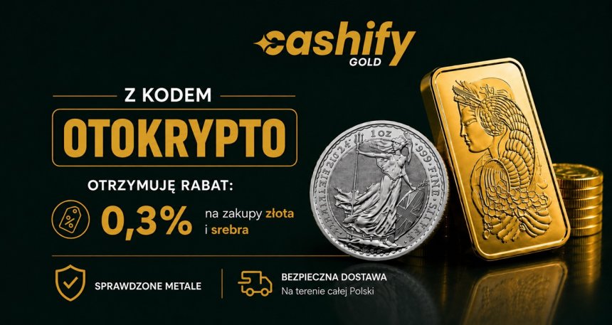 Cashify Gold – 0,3% rabatu na złoto i srebro